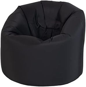 Ready Steady Bed Gaming Bean Bag Chair | Indoor Outdoor Living Room Beanbag Seat for Adults & Kids | Ergonomic Design for Body Support | Water Resistant | Durable & Comfortable (Black)