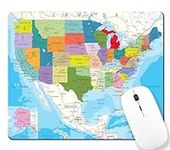 USA Map Mouse Pad Non-Slip Rubber B