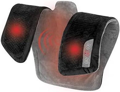 HoMedics Comfort Neck & Shoulder Massager Wrap- Heated Massage Machine for Neck, Shoulder & Upper Back with Vibration, 6 Programmes & Pulsations - Muscle Discomfort Ease