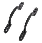 Merriway® BH00060 Hotbed D Steel Handle, 150 mm (6 inch) Black Japanned - Pack of 2 Pieces