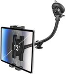 woleyi Car Windshield Tablet Mount, 13" Long Arm Tablet Mount for Car Window Dashboard [Super Suction & Stable] Car Tablet Holder, for iPad Pro 12.9 Air Mini, Galaxy Tabs, Cell Phones, 4-13" Devices