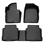 MAXLINER Custom Fit Floor Mats 2 Row Liner Set Black for 2015-2019 Hyundai Sonata / 2016-2019 Kia Optima