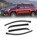 Window Visor for 2007-2016 GMC Acadia & Saturn Outlook 2007-2010, Out-Channel Rain Guards Shields Vent Shade Deflector Wind Dark Smoke Ventshade Ventvisor, Outside-Mount, 4PCS