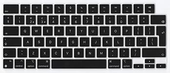 Se7enline Compatible with 2021-2024 MacBook Pro 14 & 16 inch & MacBook Air 13.6 & 15.3 inch Keyboard Cover(EU Layout) for A2442/A2779/A2918/A2992/A2991/A2780/A2485/A2681/A3113 /A2941/A3114,Black