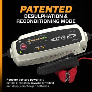 CTEK MXS 5.0 Battery Charger – 12V Smart Car Battery Maintainer