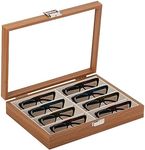 BEELUCK Eyeglass Storage Box for Glasses Storing Display Holder Sunglasses Organizer for Eyeglasses Spectacles hold 8 glasses