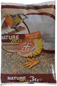 Ama Comida para Pájaros, Mezcla de Semillas Variada y Nutritiva, Bolsa de 3 KG, para Aves del Cielo y Animales Salvajes