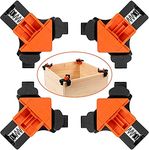 AASONS 90 Degree Angle Clamps, Woodworking Corner Clip, Right Angle Clip Fixer, Set of 4 Clamp Tool with Adjustable Hand Tools