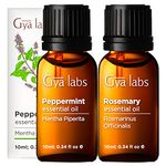 Gya Labs Rosemary & Peppermint Essential Oil (10ml) - Warm, Woodsy Scent