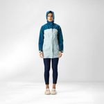 ZEEL Rain Coat for Women Waterproof with Adjustable Hood, Rainwear Suit with Polyester Jacket and Pants for Ladies, AZ11 Dark Teal L