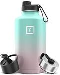 IRON °FLASK Sports Water Bottle - 64 Oz 3 Lids (Wide Spout Lid), Leak Proof - Stainless Steel Gym & Sport Bottles for Men, Women & Kids - Double Walled, Insulated Thermos, Metal Canteen