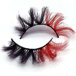 KFZR False Eyelashes Fake Eye Lashes Halloween Makeup Cosplay Colored Eyelashes 1 Pair (X653C)