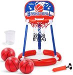 EagleStone Pool Basketball Hoop,Kids Swimming Pool Basketball Hoop Set with Backboard,3 Balls &Pump for Summer,Indoor Basketball Hoop for Toddler,Pool Games Toys for Kids Adults Ages 2-4 3-5 6-8 12