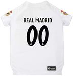 Pets First Real Madrid Jersey for Dogs & Cats Football Fan Jerseys, Bright Team Colors, Size: Large