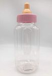 Pink Large Baby Bottle for Baby Showers! baby shower game fill with Coins, Sweets & Gifts