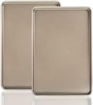 Nicunom Set of 2 Sheet Baking Tray, 44.5 x 30cm Baking Sheet, Nonstick Baking Sheet Pans Bakeware Toaster Oven Baking Trays Set, Perfect Cookie Sheet for Baking and Roasting, Commercial Or Home Use