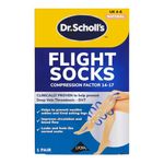 Dr. Scholl's Flight Socks - Clinically Proven Compression Socks for Flight Travel - Help Prevent Swollen Ankles and Deep Vein Thrombosis (DVT) - Sheer - Size 6-8, 1 Pair