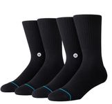 Stance Crew Socks - Icon - (Black, Large) 2 Pack