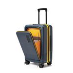 MOKOBARA Polycarbonate The Cabin Pro Luggage 58Cms Cabin Size German Makrolon Poly-Carbonate Soft 8 Hinimoto Wheels Suitcase Trolley (Ocean Sunray 2.0 - Black), Small