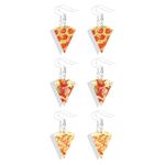 Pizza Earrings for Women Cute Food Earrings Dangle Jewelry Gift for Women Teen Girls