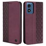 Case for Motorola Moto G Play 2024 5G, Motorola Moto G 5G 2024 PU Leather Wallet Case with Card Holder/Slot Strong Magnetic Stand Flip Folio Soft Shell Phone Book Cover, Wine Red