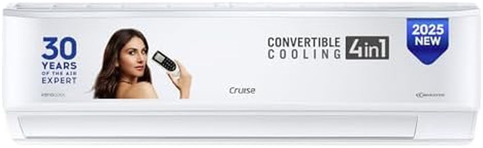 Cruise 1.5 Ton 3 Star Inverter Split AC with 7-Stage Air Filtration (100% Copper, Convertible 4-in-1, PM 2.5 Filter, CWCVBK-VQ1W173, White)