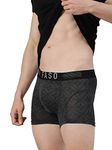 Faso Men Premium Micro Modal Illusion Print Trunk Black