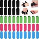 ELANE 40 PCS Finger Splint Finger Holster Thumb Brace Support Elastic Sleeves for Finger Support ,Knuckle,for gaming,sports,basketball,black,green,skyblue,rosered