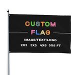 Custom Flag 4x6 FT Single Sided Outdoor, Make Your Own Flag with Picture Text Logo, Personalized Garden Flag for Business Holiday Home Decorations