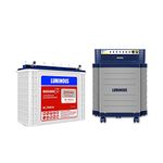 Luminous Inverter for Home, Office & Shop with Luminous Battery, Hercules 1600 Square Wave 1500VA 12 Volt Inverter with Red Charge RC 25000 Tall Tubular 200 Ah Battery & Trolley Combo, 2 years warranty on inverter, 3 years warranty on battery (1.5 years Flat + 1.5-years Pro-rata) Perfect for 4-5 BHK Home.