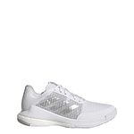 Adidas Women's Crazyflight Volleyball Shoe, White/Silver Metallic/Grey, 7.5