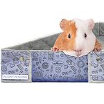 Paw Inspired Critter Box Washable Cage Liner with Raised Sides, Fleece Bedding with Waterproof Bottom, Edge Protected Pee Pads for Guinea Pigs, Rabbits, Hamsters, Small Animals (Midwest Size)