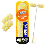 Swiffer Duster Kit with 1.8 m Extendable Handle, Heavy Duty Dusting Starter Kit with 4 Refills, for Ceiling Fans, Vents and Hard to Reach Places