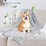 Dog Cooling Blanket Lightweight Self Cooling Blanket Bed Cover for Small Medium Dogs Washable Dog Cat Summer Blanket &Ice Silk Cooling Pet Blanket for Crate&Kennel Sofa (Dog Bone) M