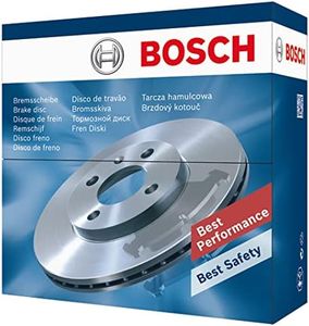 Genuine Bosch BD2664 Rear Brake Rotors Set: Solid disc, 253mm diameter, 10mm thickness, coated, includes bolts, 5-hole design, 61.4mm height, 112mm pitch, 65mm centering, min thickness 8mm.