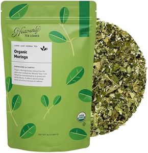 Heavenly Tea Leaves Organic Moringa, Bulk Loose Leaf Herbal Tea, 1 Lb. (Approx. 200 Servings) - Green Superfood, Nutrient Dense, Plant Protein, Rich in Antioxidants and Immune Vitamin