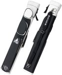 KONLLEN Billiards Case 6 Hard Holes Case Handmade 2 Butts 4 Bag Accessories 6 colors (Black)