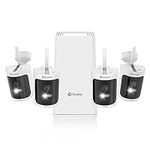 Swann AllSecure650™ Wi-Fi Security Camera System with 1 TB HDD, 4 Camera 8 Channel, 2K HD NVR Home Security Cameras Wireless Outdoor Indoor, Night Vision Surveillance Camera, Heat and Motion Detection