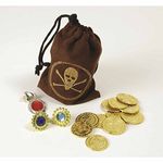 Bristol Novelty BA1089 Pirate Pouch with Coins and Jewellery | Multicolor, unisex-adult, One Size