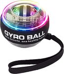 Wrist Trainer Exercises Power Ball Wrist&Forearm Strengthener Essential Push-Start Spinner Gyro Ball with LED Lights for Wrist excreise,No Need Start Pull String