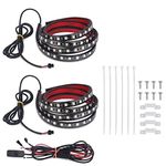 VANJING 2PCS 60” White LED Light Strip Kit for Truck Bed Cargo Boat Pickup RV SUV Waterproof Lighting Kit Tailgate Light 12v with On-Off Switch (White)