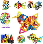 Magnetic Blocks,110 PCS Magnetic Tiles for Boys and Girls, Magnetic Building Blocks Set Educational Toys for Kids