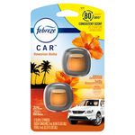 Febreze Car Air Freshener Vent Clip Hawaiian Aloha Scent.06 oz. Car Vent Clip, 2 Count, Orange and Blue