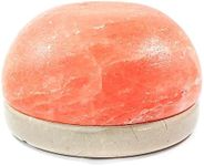 Himalayan Secrets® Salt Dome Lamp | for Warming Up Hands and Feet (9" Tavera Stone Base)