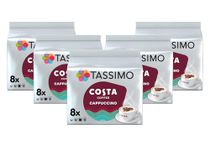 Tassimo Costa Cappuccino Coffee Pods x 8 (Pack of 5, Total 40 Drinks)