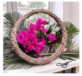 SPHINX Natural Biodegradable Sustainable Decorative Vine Wreath Willow Handmade Ring for Stand Alone Wall Decor, D-I-Y Wreath Making, Door Hangings Decorations (Diameter 16 Inch/40 Cms - 1 Piece)