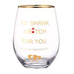 Best Friend Friendship Funny Gifts for Women Sister Gift 15 Ounce Wine Glasses Water Tumbler Juice Cup Gifts I'd Sh-ANK a B for You Right in The Kidney