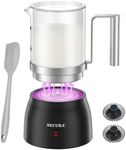 Secura Detachable Milk Frother and Steamer, 17oz Electric Milk Warmer 4-in-1 Hot/Cold Foam Maker for Latte, Cappuccinos, Macchiato, Hot Chocolate