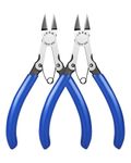 IGAN-330 Wire Flush Cutters (Pack of 2), Electronic Model Sprue Wire Clippers, Ultra Sharp and Precision CR-V Side Cutting nippers, Ideal for Clean Cut and Precision Cutting Needs