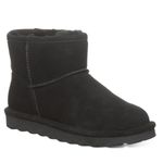 BEARPAW Women's Alyssa Multiple Colors | Women's Ankle Boot | Women's Slip On Boot | Comfortable Winter Boot, Black Ii, 5 Wide